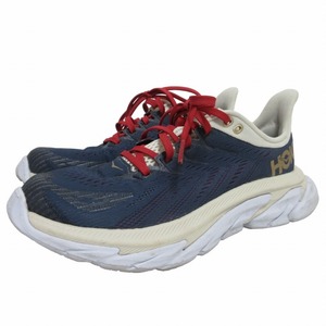 ホカオネオネ HOKA ONE ONE スニーカー ランニングシューズ ロゴ F27220F 白 紺 赤 24.5cm 0514 STK メンズ