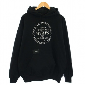 ダブルタップス WTAPS SNEAK INGREDIENTS HOODIE パーカー プルオーバー 裏起毛 長袖 03 L 黒 ブラック /TK メンズ