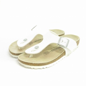 ビルケンシュトック BIRKENSTOCK Gizeh コンフォートサンダル シューズ 白 ホワイト 37 24cm位 靴 ■SM1 レディース