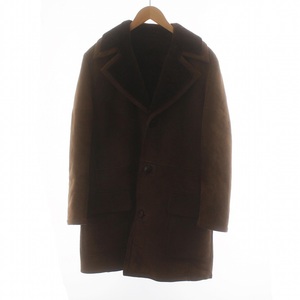  No-brand goods long coat suede long sleeve tailored lining fake fur M tea Brown #GY31 /MQ men's 