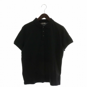 モンクレール MONCLER 17SS MAGLIA POLO MANICA CORTA ポロシャツ 半袖 ロゴ ワッペン L 黒 ブラック G10918A70510 84556