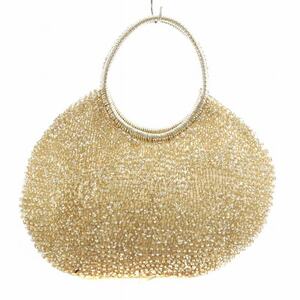  Anteprima handbag wire bag standard round knitting Logo rhinestone Gold color PBF512105