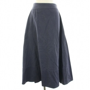 マディソンブルー MADISONBLUE BACK SATIN MAXI FLARE SKIRT バックサテンマキシフレアスカート ヴィンテージ加工 硫化染め 00 XS 紺