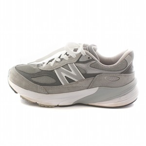 ニューバランス NEW BALANCE 990V6 スニーカー シューズ 靴 ロゴ スエード ナイロン US8 26cm グレー M990GL6 ■GY18 /MQ メンズ