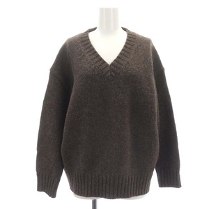 スティーブンアラン Steven Alan WOOL V-NECK KNIT ニット セーター Vネック 長袖 カシミヤ混 茶 ブラウン /HK ■OS レディース