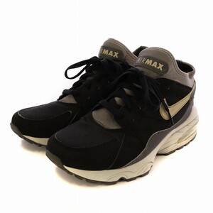 ナイキ NIKE AIR MAX 93 BLACK/GRANITE-MED BASE GREY エアマックス93 スニーカー シューズ レザー 6 24.0cm 黒 グレー 306551-005