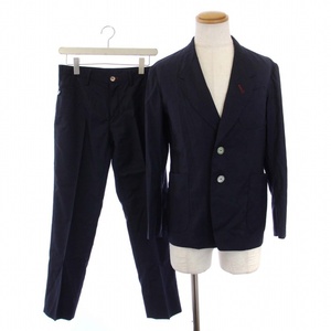  Paul Smith коллекция PAUL SMITH COLLECTION костюм выставить верх и низ tailored jacket одиночный 2B брюки S 74 темно-синий мужской 