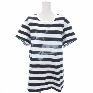 ヨウジヤマモト YOHJI YAMAMOTO Tシャツ カットソー 半袖 ボーダー FG-T55-986 ホワイト系 2 レディース