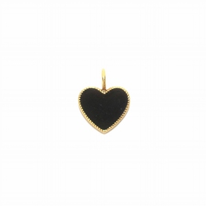 biju-do M Bijou de M Valentines Pendant top подвеска с цепью Heart чёрный черный Gold /YI19 #SH женский 