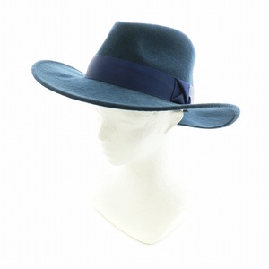 タルダン TARDAN 中折れハット ソフト 帽子 リボン ウール M 紺 ネイビー ■GY18 /MQ メンズ