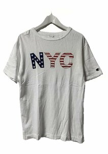 チャンピオン CHAMPION NYC プリント Tシャツ M ホワイト 半袖 カットソー トップス メンズ