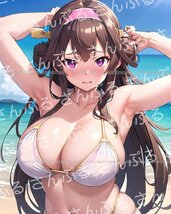 52p [おまけあり] 艦隊これくしょん 金剛 同人ポスター A4サイズ 光沢 高品質 イラスト アート アニメ 漫画 美少女 美女 艦これ 艦娘_画像1