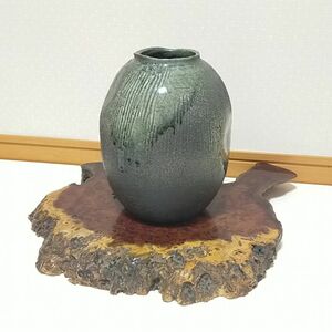 花瓶　花器　陶器　和風　壺　フラワースタンド　昭和レトロ