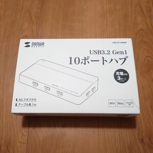 サンワサプライ　10ポートハブ　USB-3H1006BK　SanwaSupply