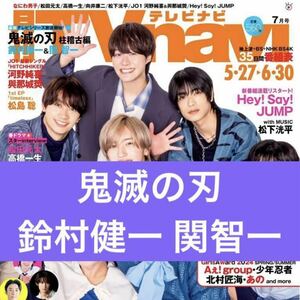 鬼滅の刃 柱稽古編 鈴村健一 関智一◆月刊TVnavi 2024年7月号 切り抜き 抜無