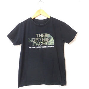 【送料無料】THE NORTH FACE ザ・ノースフェイスTシャツ/１４０サイズ　キッズ　カモフラロゴデザイン