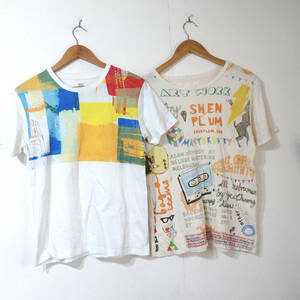 【送料無料】グラニフTシャツ２枚セット/柄もの　Sサイズ　Design Tshirts Store graniph