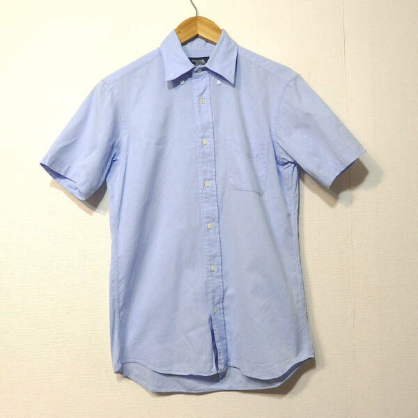 【送料無料】メーカーズシャツ鎌倉ドレスシャツ/半袖シャツ　Sサイズ　ライトネイビー　日本製　MAKER'S SHIRT KAMAKURA