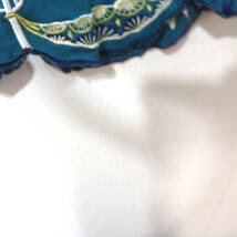 【送料無料】グラニフワンピース/刺繍デザイン　　綿ポリエステル混合　　緑ターコイズ　Design Tshirts Store graniph_画像6