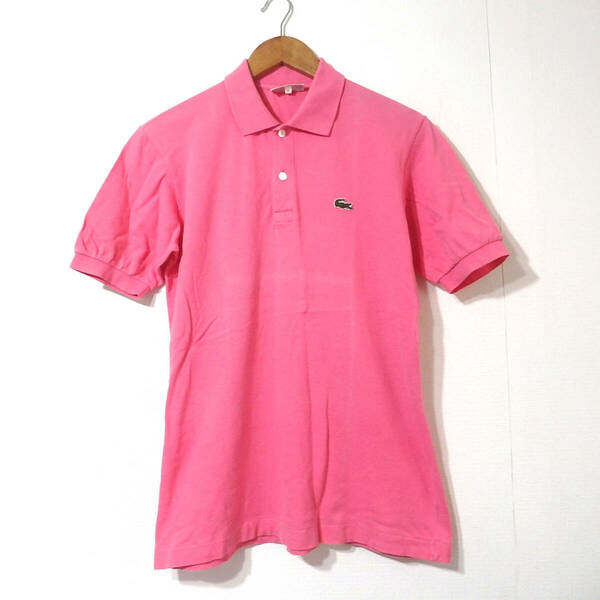 【送料無料】ラコステポロシャツ/lacoste ピンク　サイズ４　chemise lacoste やや傷あり
