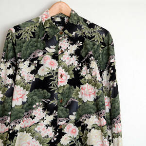 AS468 Takeo Kikuchi TK long sleeve shirt 3 / L shoulder 43 total pattern beautiful goods peace pattern mail service shipping possible xq