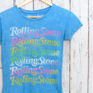 GS8532 ローリングストーン ROLLING STONE Ｔシャツ 女性 M 肩40 ロック メール便 xq