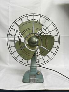 (K) electric fan National Panasonic retro operation verification ending electric fan M6-C rare goods table fan 3 sheets wings antique 