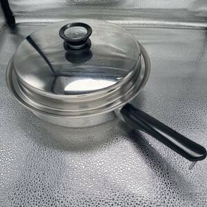 Amway Queen アムウェイ クィーン MULTI-PLY-1 18/8 STAINLESS STEEL 片手鍋 鍋 フライパン 調理器具 MADE IN USA