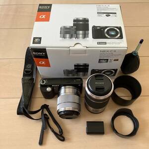 SONY Sony NEX-F3 double lens E18-55mm+E55-210mm+ accessory + extra 