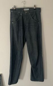  сделано в Японии Levi's Engineered Jeans Loose Levi's инженер -do джинсы sinchi задний цельный разрезание Denim брюки джинсы превосходный товар Denim .