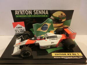 PMA製 1/43　セナコレクション マクラーレン ホンダ　MP4/4　＃12 アイルトン・セナ ＊おまけ付 ＊送料350円～ 　Mclaren Honda　A.Senna　