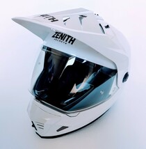 美品【ヤマハ　オフロードヘルメット】ZENITH YX -6 パールホワイト 白_画像2