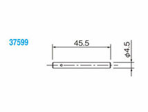 デイトナ ステンレスパッドピンセット φ4.5×45.5mm TOKIKO系 スズキ TL1000S VT51A 37599 DAYTONA_画像3