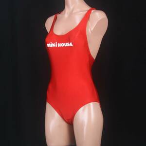 U9532*MIKIHOUSE swimsuit woman lady's red red simple design Logo swim swim swimming Pooh ruby chi sea 