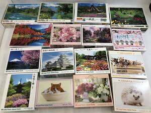 T240529-03K/ puzzle summarize scenery cat flower castle mountain garden 300 piece 108 piece etc. present condition goods 