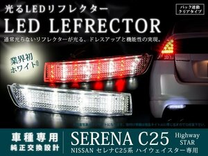 C25系セレナ ハイウェイスター 48LEDリフレクター クリア バック