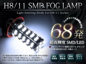 L275S系285S系 ミラ カスタム H8 フォグランプ LED/SMD 136発 白
