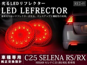 C25系セレナ高輝度 96LEDリフレクター レッド ブレーキ連動