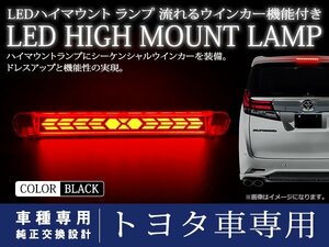 トヨタ ヴェルファイア 30系 シーケンシャル 流れる ウインカー付 LED ハイマウント ストップランプ ポジション スモークレンズ TYPE B