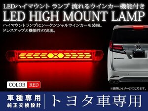トヨタ アクア NHP10系 シーケンシャル 流れる ウインカー付 LED ハイマウント ストップランプ ポジション レッドレンズ TYPE B