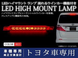 トヨタ RAV4 30系 シーケンシャル 流れる ウインカー付 LED ハイマウント ストップランプ ポジション レッドレンズ TYPE B