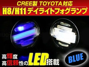 CREE 10 RX270/350/450h H11 デイライト フォグランプユニット青