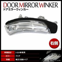 プリウスα ZVW40系 H23/4～ 純正交換タイプ ドアミラー ウインカー レンズ サイドミラー ターンシグナルランプ 右 新品社外品_画像1