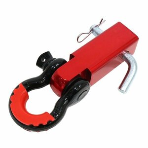  Delica D:5 Eclipse Cross 2 -inch angle D ring shackle mount hitchmember hitch receiver pulling hook red red 