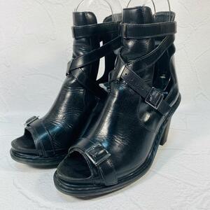 【希少】Dr.Martens ドクターマーチン CANDICE オープン アンクルストラップ 黒 ブラック 3 22cm アクセント アイコニック スタイリッシュ