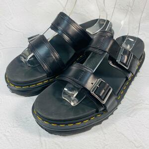 【希少】Dr.Martens ドクターマーチン Myles サンダル シャークソール 黒 ブラック UK9 28cm アクセント アイコニック スタイリッシュ 定番