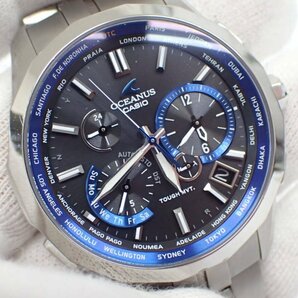 1円【CASIO】良品 稼働品 カシオ オシアナス マンタ OCW-S2400 電波ソーラー チタン メンズ腕時計◆質屋の画像4