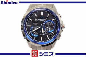 1 иен [CASIO] хорошая вещь работа товар Casio Oceanus man taOCW-S2400 радиоволны солнечный titanium мужские наручные часы * ломбард 