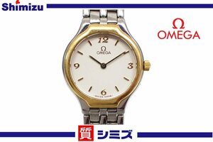 1円【OMEGA】稼働品 オメガ デビル シンボル クオーツ レディース腕時計 K18YG/SS コンビ ゴールド/シルバーカラー 修理品 ◆質屋