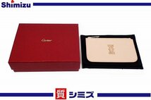 【Cartier】未使用品 カルティエ コインケース/カードケースドゥーブルC ドゥ ピンクベージュ ロゴ 箱付◆質屋出品 質シミズ_画像1